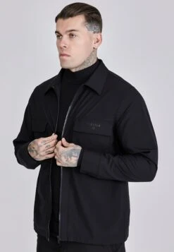 SikSilk Black Utility Overshirt