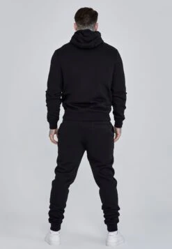 SikSilk Black Essential Zip Through Funnel Hoodie -Modern Men Wear Shop SS 24857 5