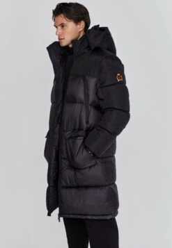 SikSilk Black Puffer Coat