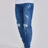 SikSilk Blue Distressed Slim Fit Jeans -Modern Men Wear Shop SS 25863 1