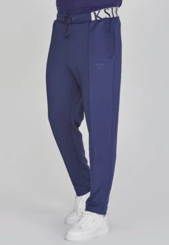 SikSilk Navy Tapered Fit Joggers