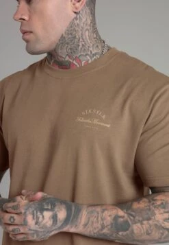 SikSilk Brown Relaxed Fit T-Shirt -Modern Men Wear Shop SS 26029 3