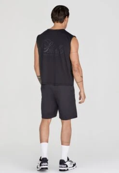 SikSilk Black Relaxed Logo Vest -Modern Men Wear Shop SS 26094 5