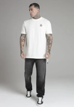 SikSilk Ecru Oversized T-Shirt -Modern Men Wear Shop SS 26098 2