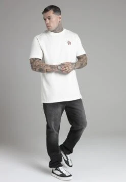 SikSilk Ecru Oversized T-Shirt -Modern Men Wear Shop SS 26098 4