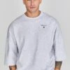 SikSilk Grey Marl Cut Off Sweater -Modern Men Wear Shop SS 26111 1