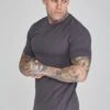 SikSilk Dark Grey Smart T-Shirt 1 SikSilk Dark Grey Smart T-Shirt -Modern Men Wear Shop SS 26140 1