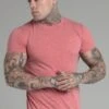 SikSilk Orange Marl T-Shirt