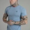 SikSilk Blue Marl T-Shirt -Modern Men Wear Shop SS 26200 1