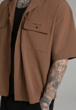 SikSilk Tan Utility Shirt -Modern Men Wear Shop SS 26361 3