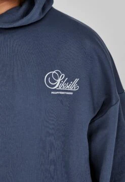 SikSilk Navy Graphic Hoodie -Modern Men Wear Shop SS 26400 3
