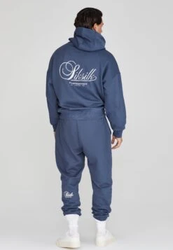 SikSilk Navy Graphic Hoodie -Modern Men Wear Shop SS 26400 5