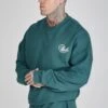 SikSilk Green Graphic Sweater -Modern Men Wear Shop SS 26406 1