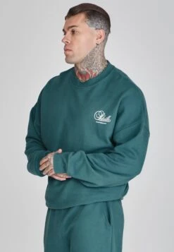 SikSilk Green Graphic Sweater