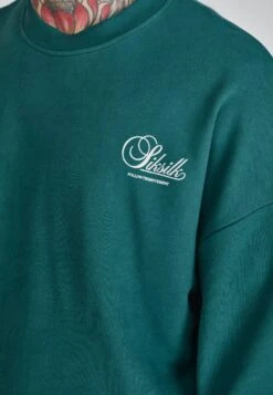 SikSilk Green Graphic Sweater -Modern Men Wear Shop SS 26406 3