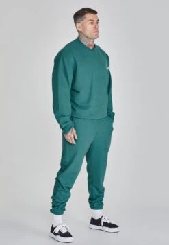 SikSilk Green Graphic Sweater -Modern Men Wear Shop SS 26406 4