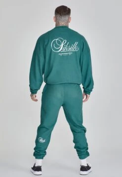 SikSilk Green Graphic Sweater -Modern Men Wear Shop SS 26406 5