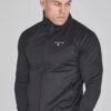SikSilk Black Essentials Poly Track Top -Modern Men Wear Shop SS 26421 1