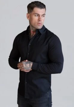 SikSilk Black Essentials Long Sleeve Shirt