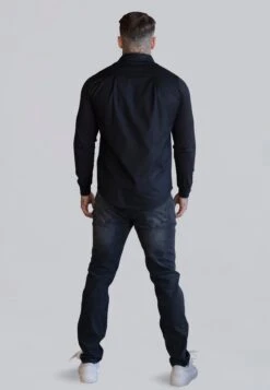 SikSilk Black Essentials Long Sleeve Shirt -Modern Men Wear Shop SS 26462 5