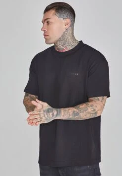 SikSilk Black Oversized T-Shirt