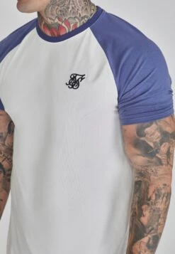 SikSilk Ecru Blue Raglan T-Shirt -Modern Men Wear Shop SS 26496 3