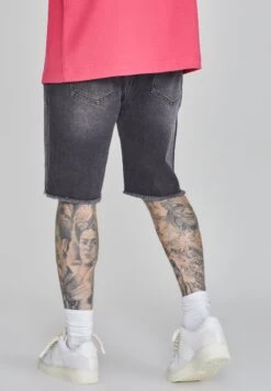 SikSilk Black Denim Shorts -Modern Men Wear Shop SS 26552 4