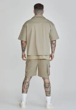 SikSilk Khaki Flight Utility Shirt -Modern Men Wear Shop SS 26558 5