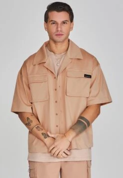 SikSilk Brown Flight Utility Shirt