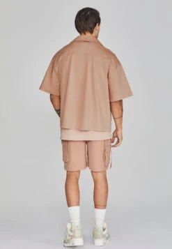 SikSilk Brown Flight Utility Shirt -Modern Men Wear Shop SS 26559 5