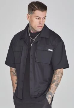 SikSilk Black Flight Utility Shirt