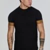 SikSilk Black Tech T-Shirt -Modern Men Wear Shop SS 26568 1