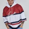 SikSilk White Red Sports Hoodie -Modern Men Wear Shop SS 26606 1