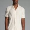 SikSilk Ecru Towelling Shirt