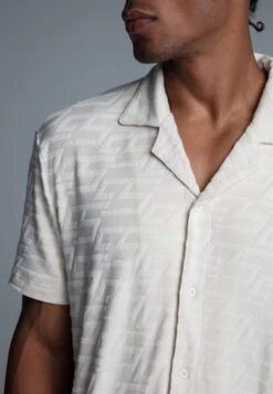 SikSilk Ecru Towelling Shirt -Modern Men Wear Shop SS 26660 4