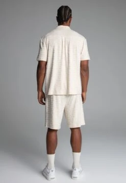SikSilk Ecru Towelling Shirt -Modern Men Wear Shop SS 26660 5