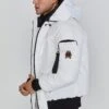 SikSilk White Bomber Jacket 2 SikSilk White Bomber Jacket -Modern Men Wear Shop SS 26711 1
