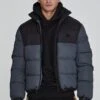 SikSilk Black Reflective Puffer Jacket 2 SikSilk Black Reflective Puffer Jacket -Modern Men Wear Shop SS 26723 1