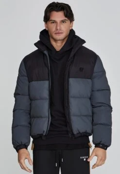 SikSilk Black Reflective Puffer Jacket