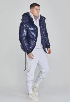 SikSilk Blue Puffer Jacket 10 SikSilk Blue Puffer Jacket -Modern Men Wear Shop SS 26730 4