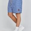 SikSilk Blue White Striped Shorts -Modern Men Wear Shop SS 26754 1