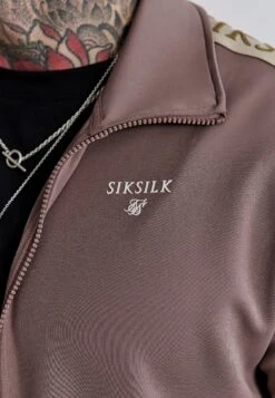 SikSilk Brown Track Top -Modern Men Wear Shop SS 26791 3