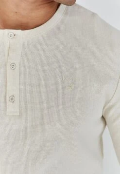 SikSilk Ecru Henley T-Shirt -Modern Men Wear Shop SS 26796 3