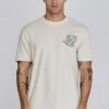 SikSilk Ecru Logo T-Shirt -Modern Men Wear Shop SS 26804 1
