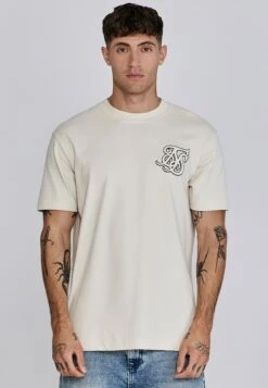 SikSilk Ecru Logo T-Shirt