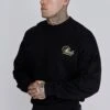 SikSilk Black Graphic Sweater