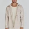 SikSilk Beige Smart Utility Jacket -Modern Men Wear Shop SS 26879 1