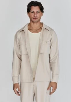 SikSilk Beige Smart Utility Jacket
