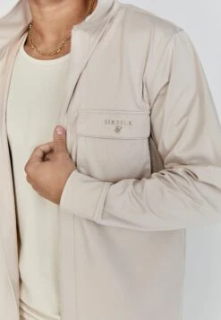 SikSilk Beige Smart Utility Jacket -Modern Men Wear Shop SS 26879 3