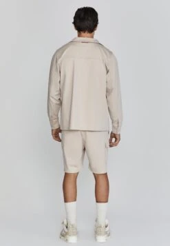 SikSilk Beige Smart Utility Jacket -Modern Men Wear Shop SS 26879 5